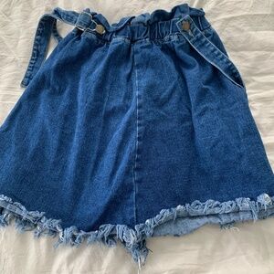 Jean Skirt with straps